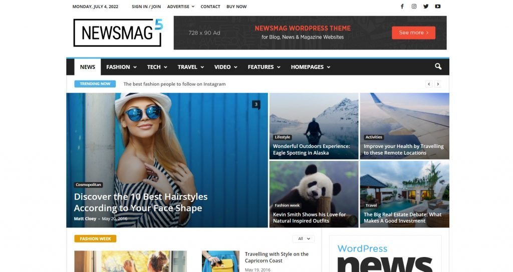 Newsmag WordPress Haber Teması